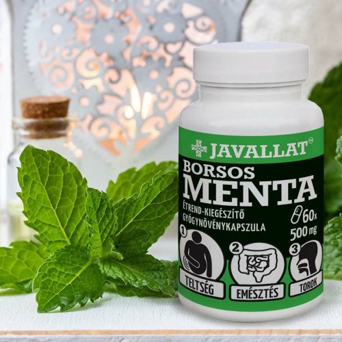 BORSOS MENTA - 60 db étrend-kiegészítő gyógynövénykapszula