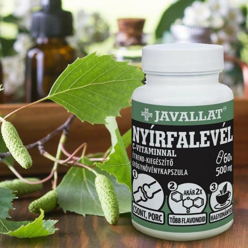 NYÍRFALEVÉL C-VITAMINNAL - 60 db étrend-kiegészítő gyógynövénykapszula