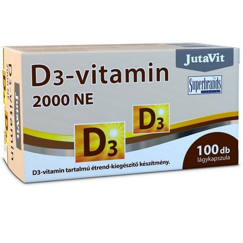 D3-vitamin 2000NE lágyzselatin kapszula - 100 db - JutaVit