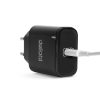 Hálózati Adapter - USB Type-C - gyorstöltő, PD20W - fekete - 55046BK