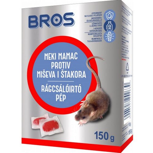 Rágcsálóirtó pép 150 g 29ppm B1639 - BROS