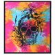 Indiai Pamut ágytakaró - falidísz - Day of the Dead Skull - 230x200 cm