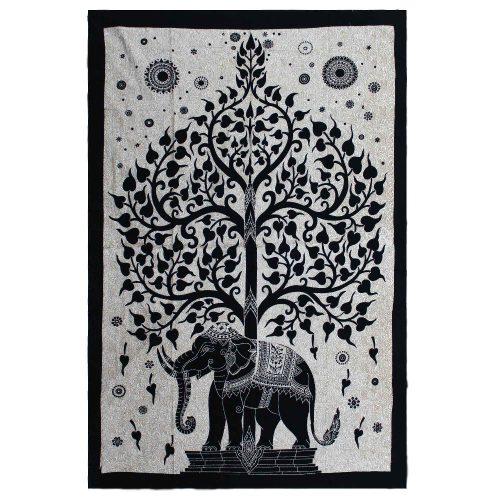 Pamut ágytakaró - falidísz - Mono - Elephant Tree - 130x200 cm