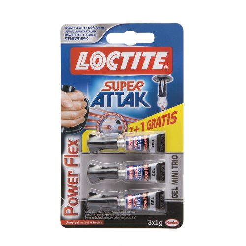 Loctite Super Attack Power Flexi Gel mini trio 3 db