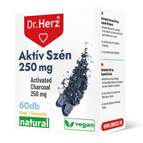 Aktív szén - 60 db étrend-kiegészítő kapszula - Dr. Herz