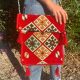 Kilim válltáska - piros - 35x20 cm