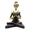 Yoga Lady Szobrocska - Bronz-Fekete - 24 cm