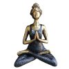 Yoga Lady Szobrocska - Bronz-Fekete - 24 cm