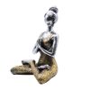 Yoga Lady Szobrocska - Ezüst-Arany - 24 cm